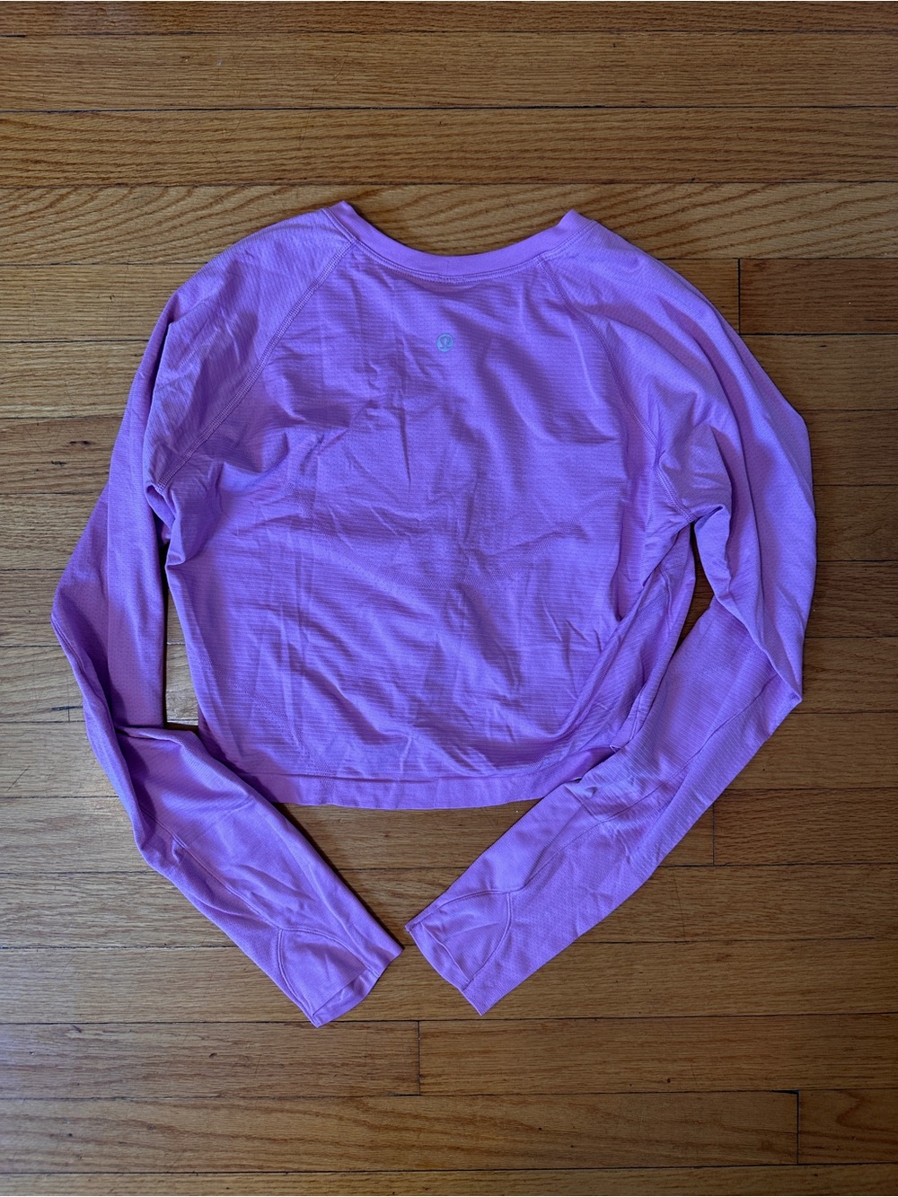 lululemon swiftly pink Long-Sleeve Cropped Performance Top